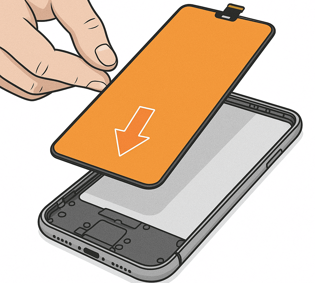 החלפת מסך לטלפון